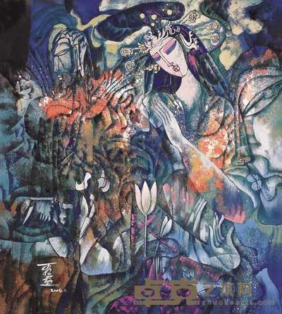 刘可明 2006年作 百合 镜心 125×90cm